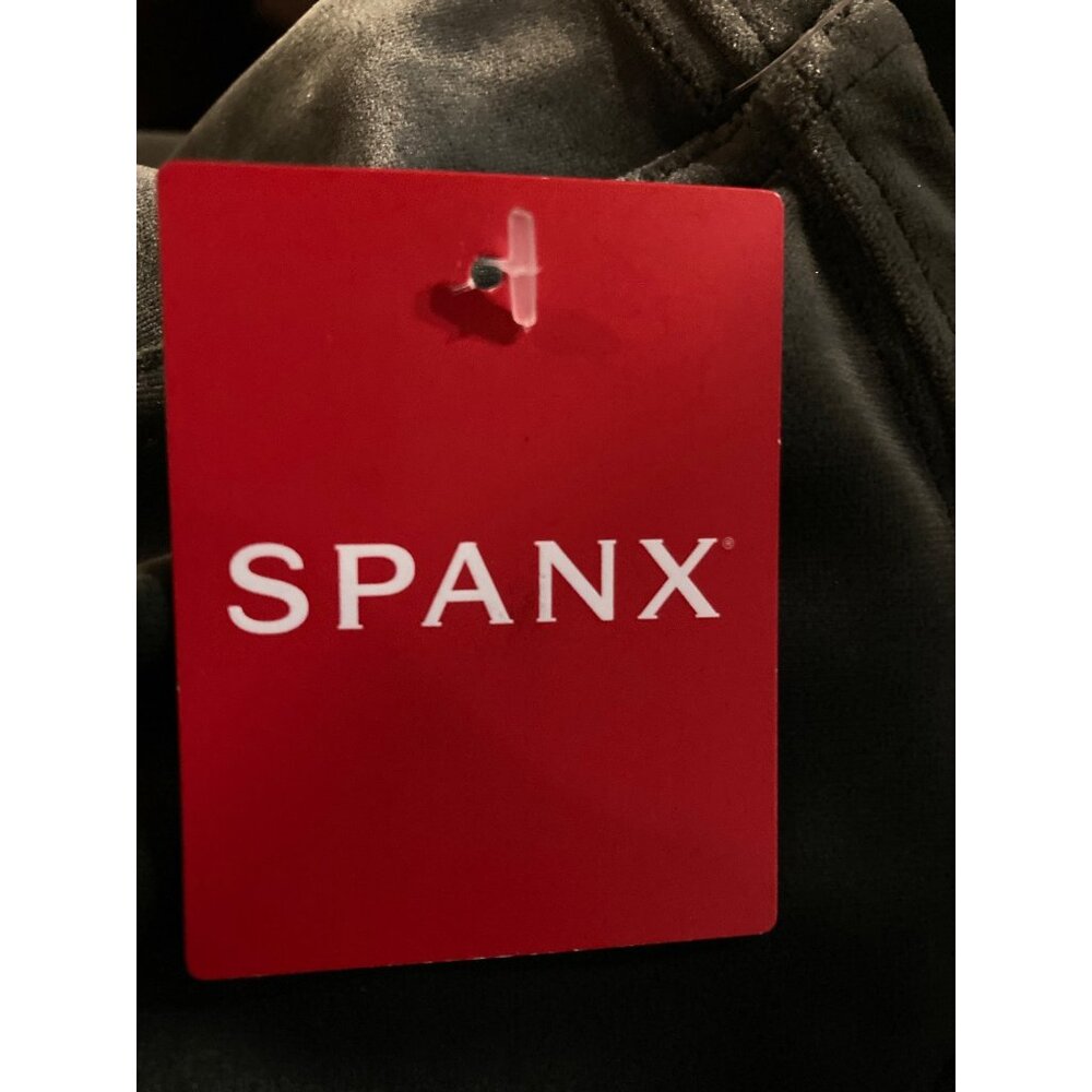 Spanx Velour Velvet Skinny Ankle High Rise Pants Dark Palm Women Size Large New - Picture 4 of 5